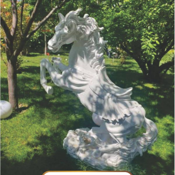 فروش مجسمه اسب سفید|مجسمه سازی پارسیان فایبر
